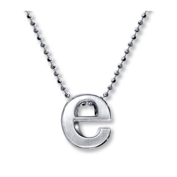 Alex Woo Sterling Silver Little Letters “E” Charm Necklace 16” NWT - Picture 5 of 9